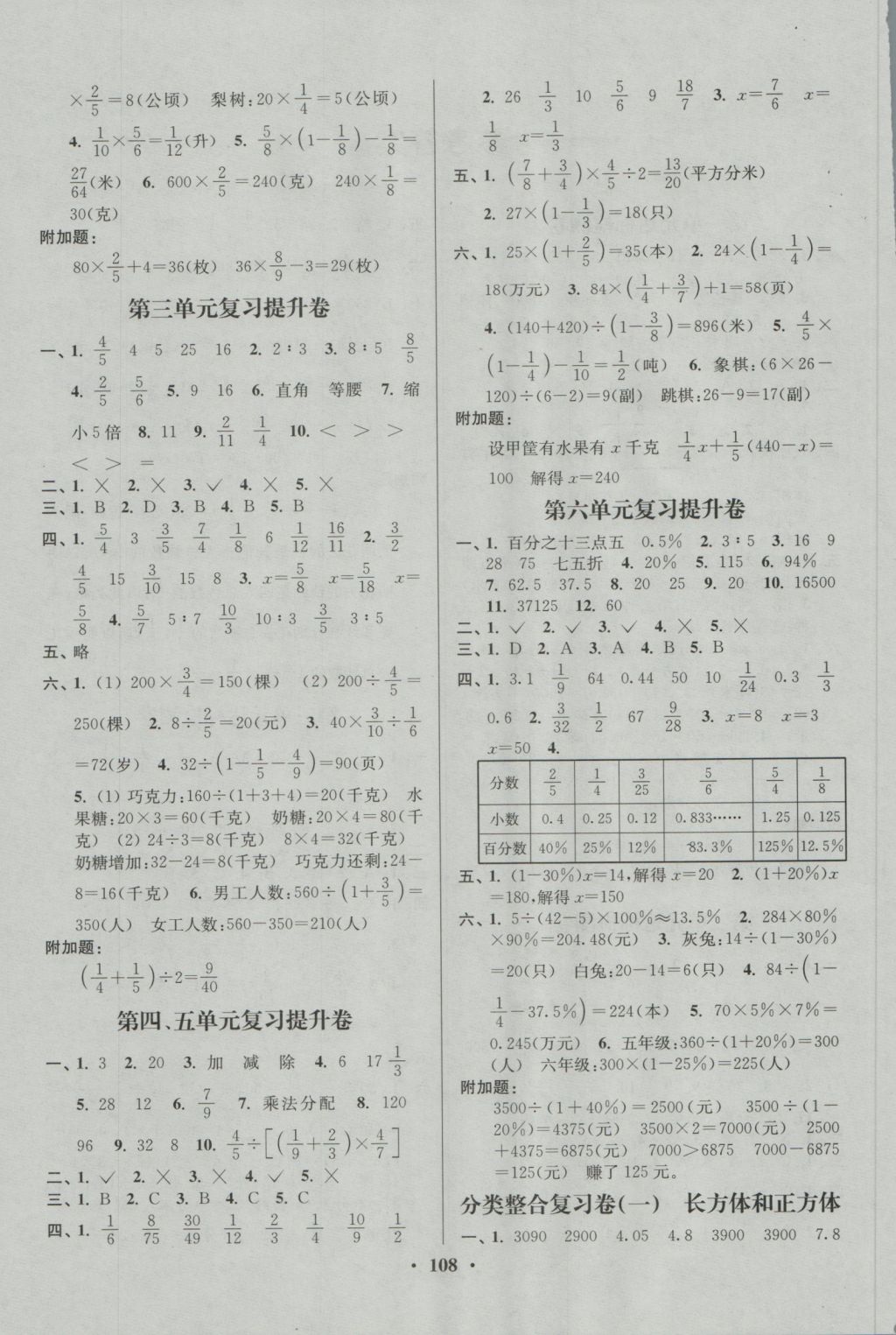 2016年江蘇好卷六年級數(shù)學(xué)上冊江蘇版 參考答案第4頁