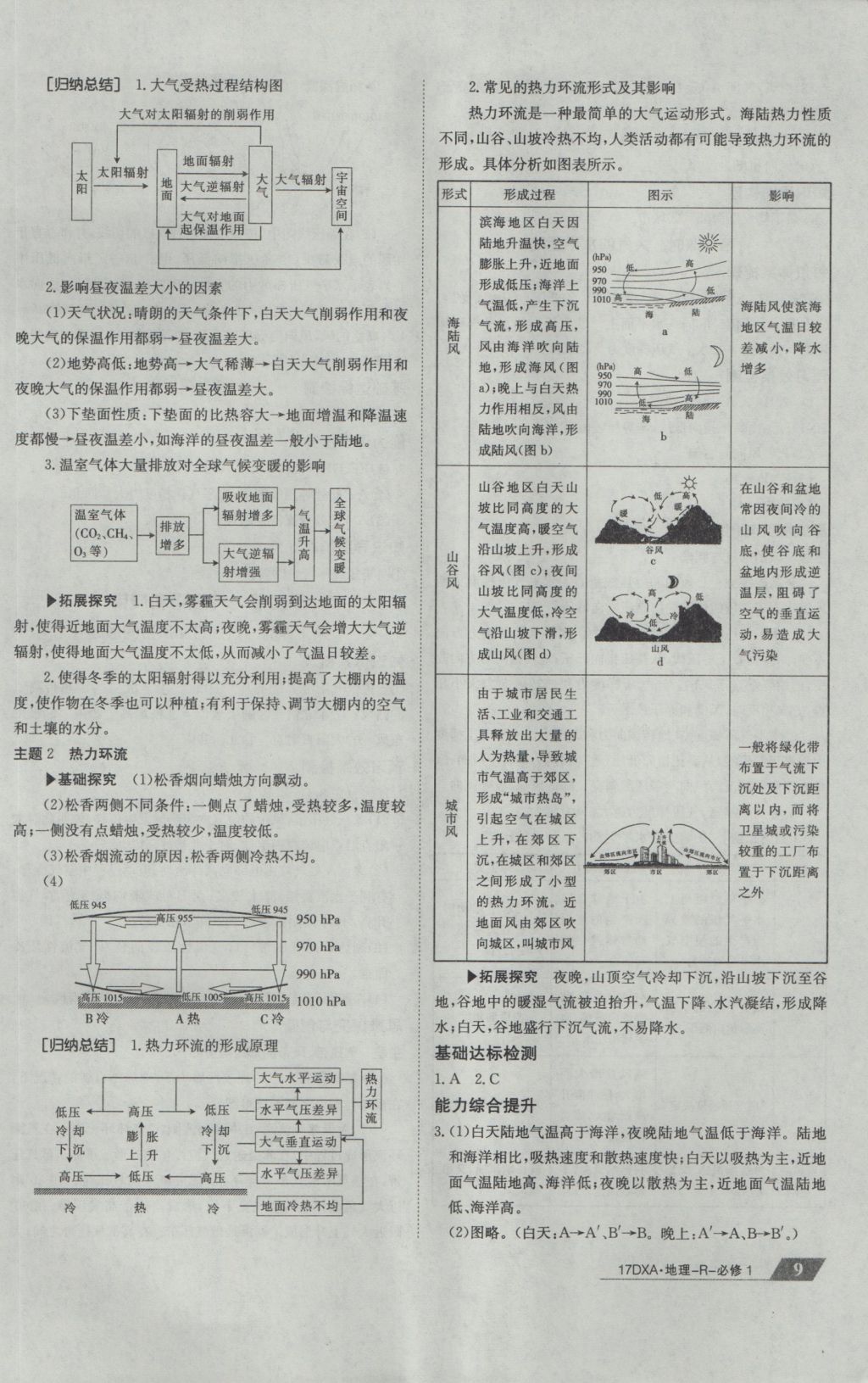 2016年金太陽導(dǎo)學(xué)案地理必修1人教版 參考答案第9頁