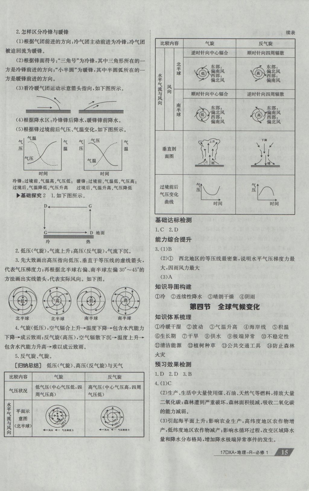 2016年金太陽導(dǎo)學(xué)案地理必修1人教版 參考答案第15頁