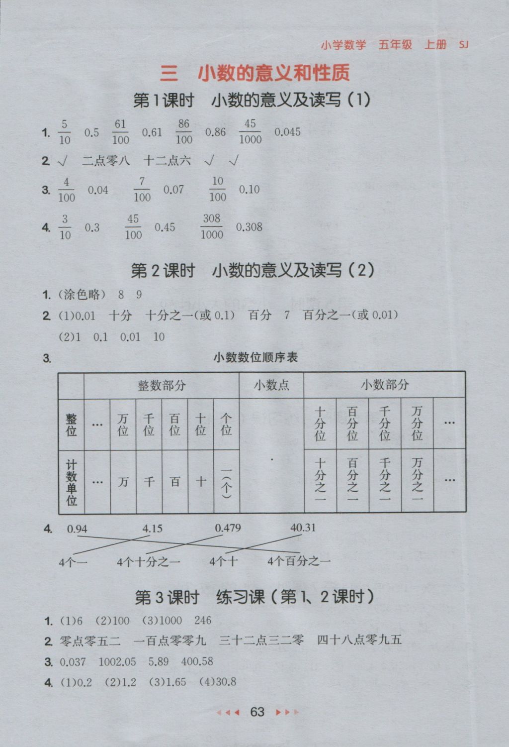 2016年53隨堂測小學數(shù)學五年級上冊蘇教版 參考答案第5頁