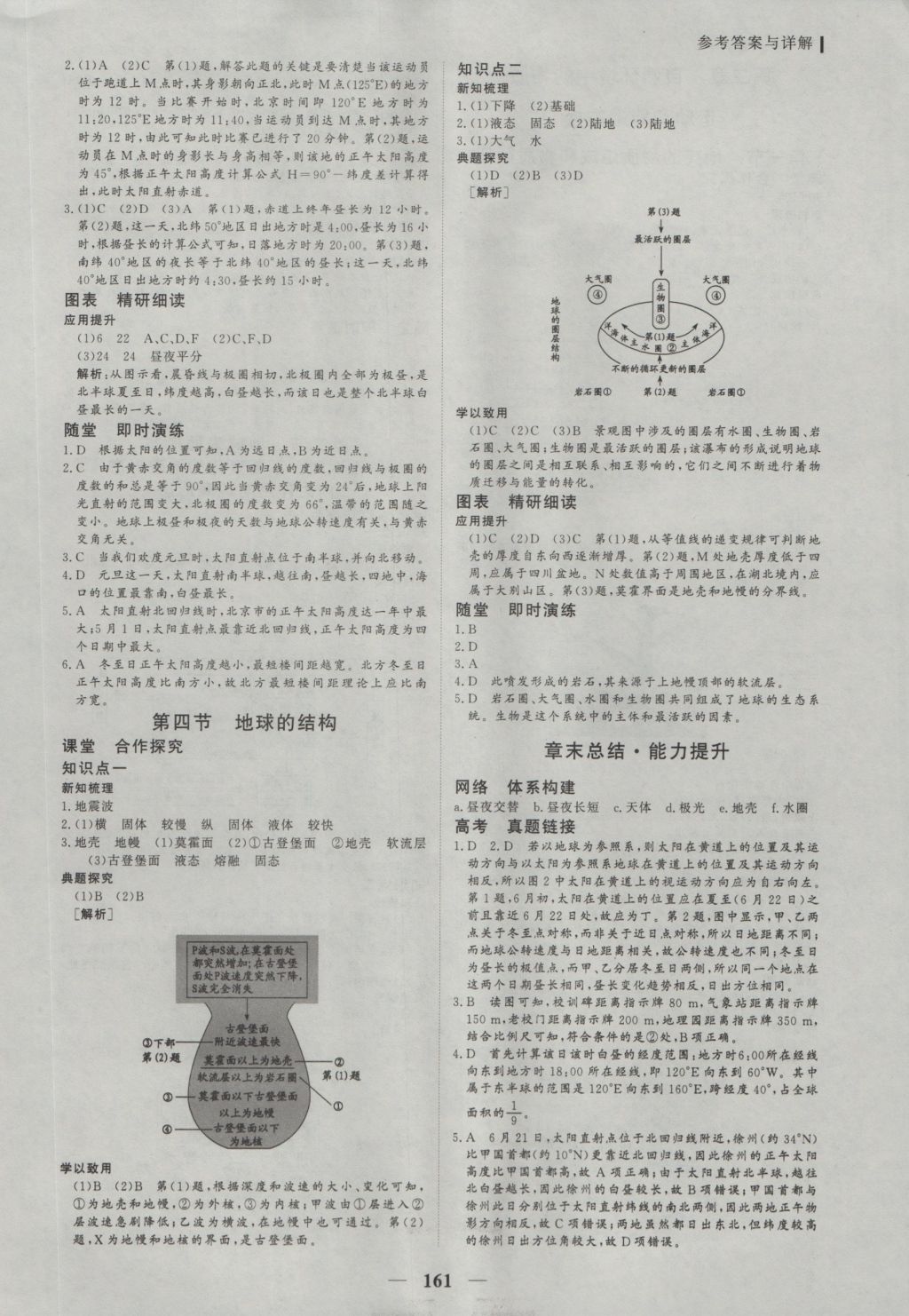 2016年優(yōu)化探究同步導學案地理必修1 參考答案第4頁