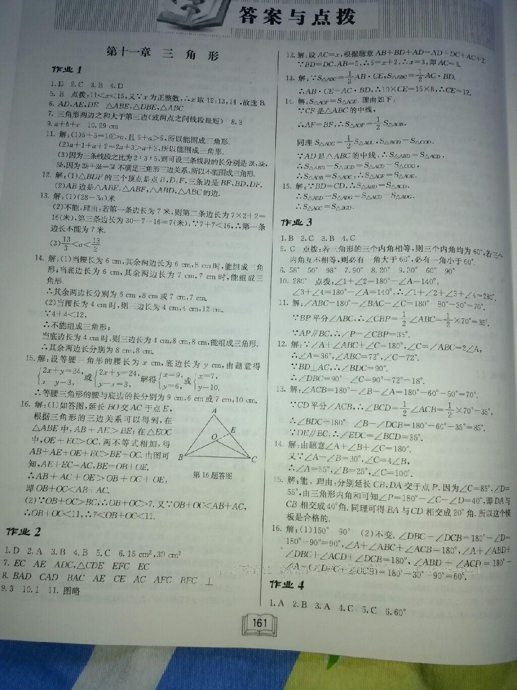 2016年启东中学作业本八年级数学上册华师大版 第29页