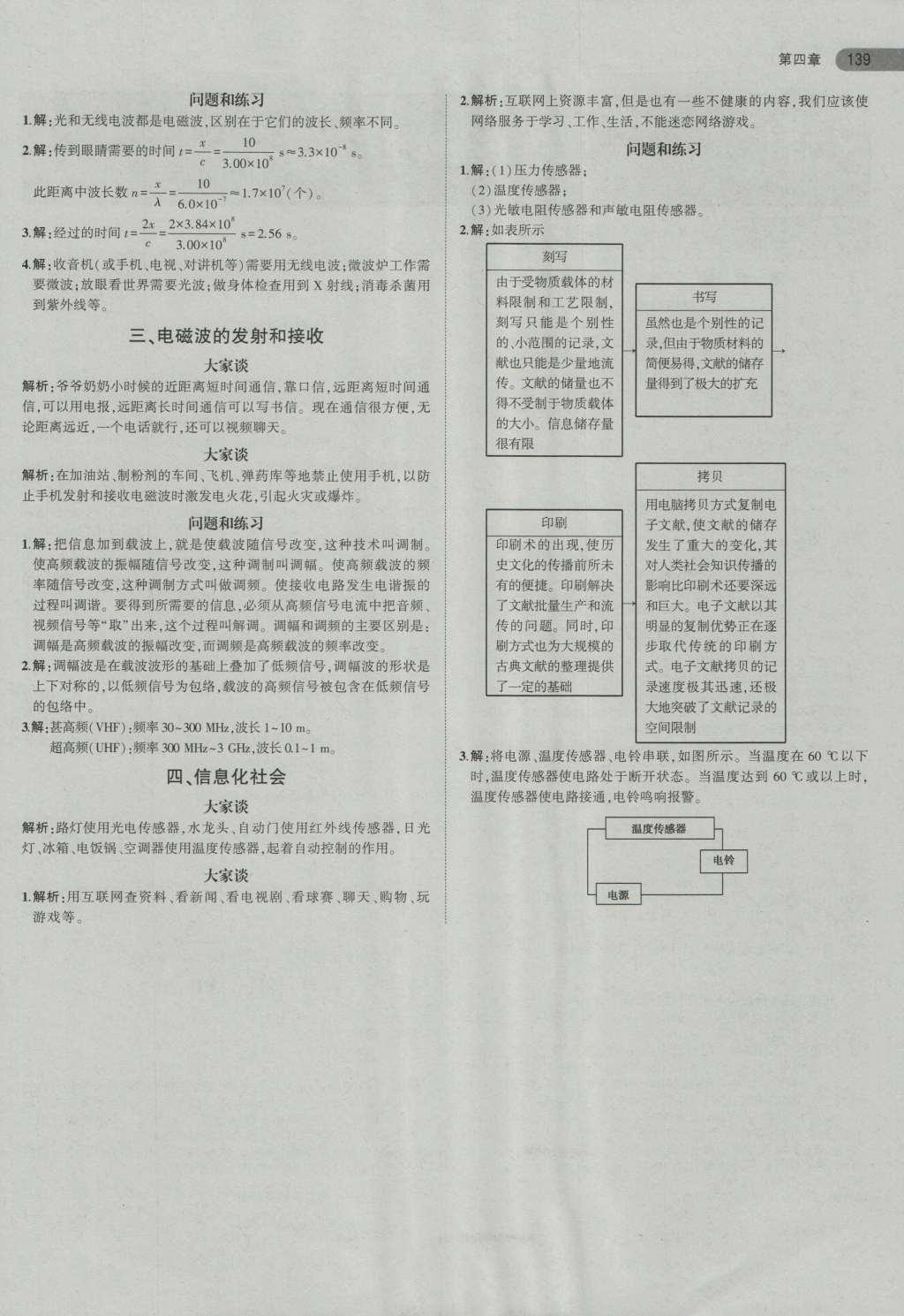 課本高中物理選修1-1人教版 參考答案第9頁