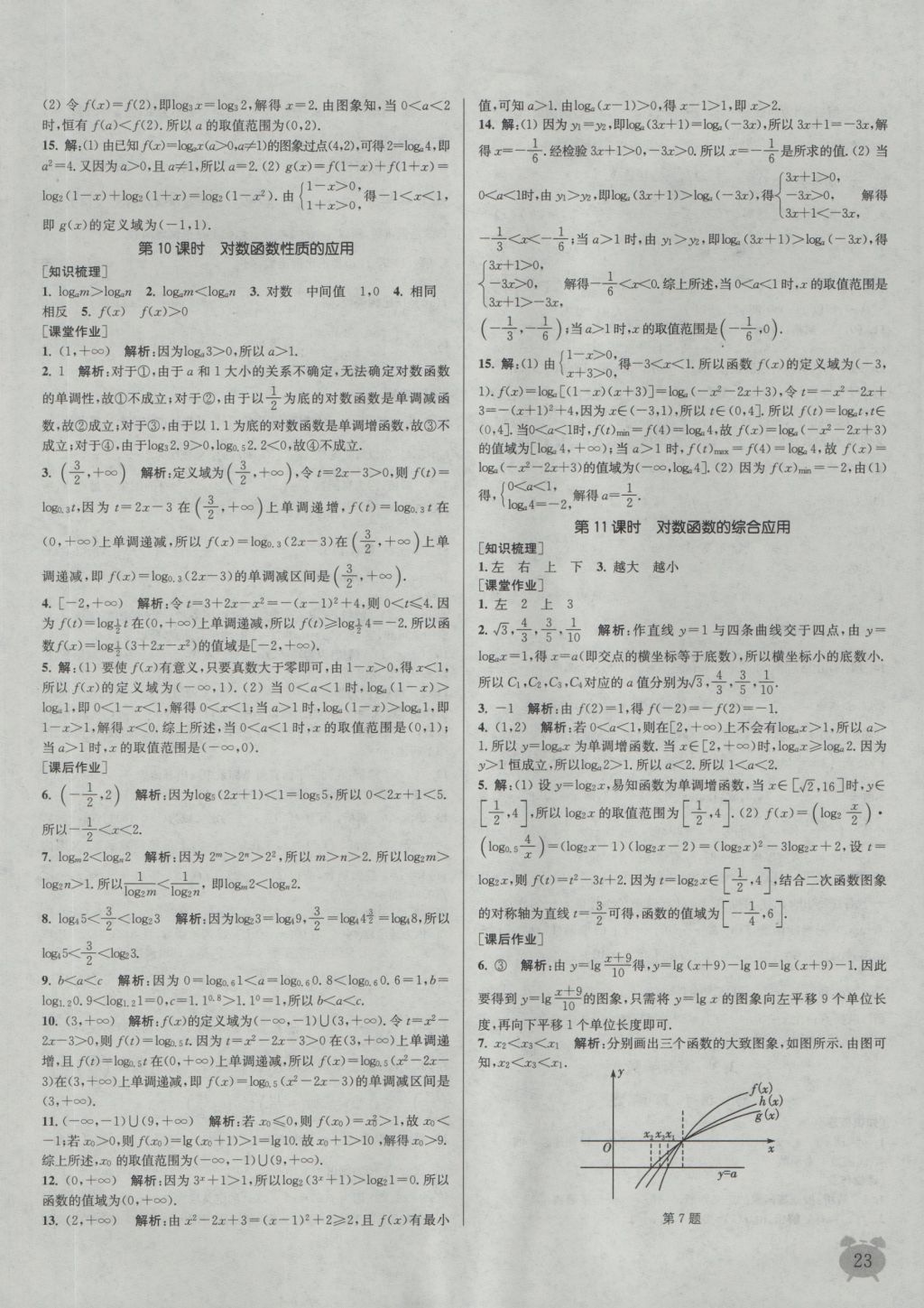 2016年通城學典課時作業(yè)本數(shù)學必修1蘇教版 參考答案第23頁