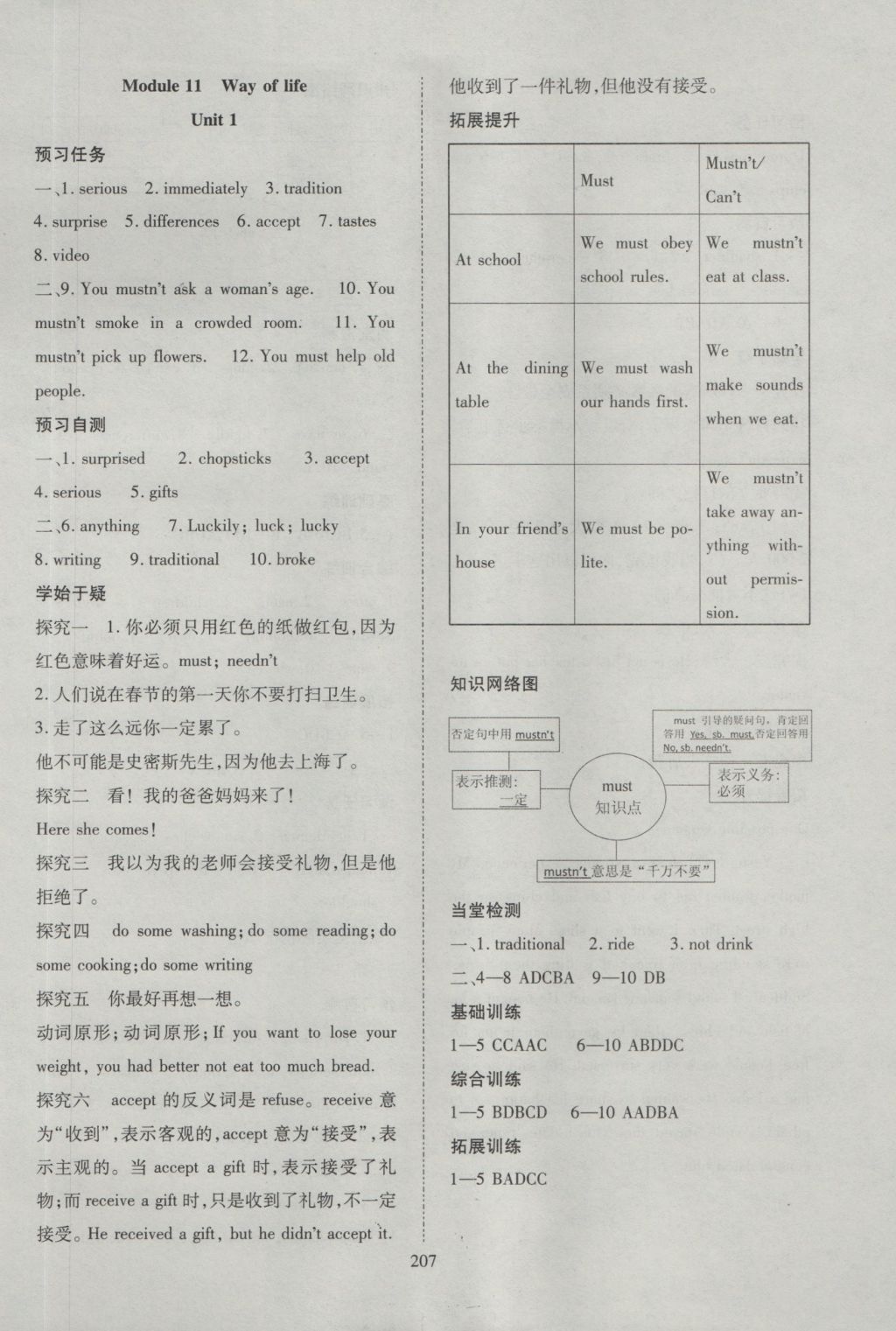 2016年资源与评价八年级英语上册外研版 参考答案第21页