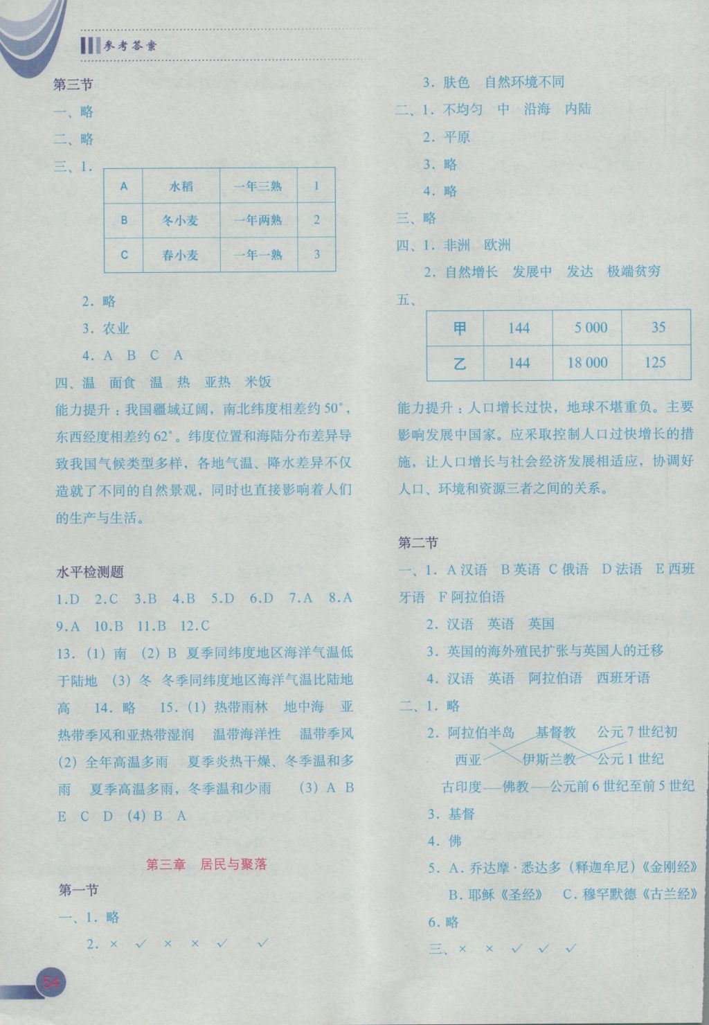 2016年地理填充圖冊(cè)八年級(jí)上冊(cè)中圖版中國(guó)地圖出版社 參考答案第3頁(yè)