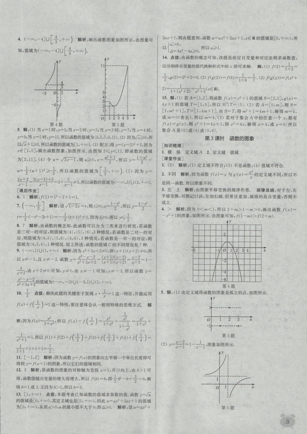 2016年通城學(xué)典課時(shí)作業(yè)本數(shù)學(xué)必修1蘇教版 參考答案第9頁(yè)