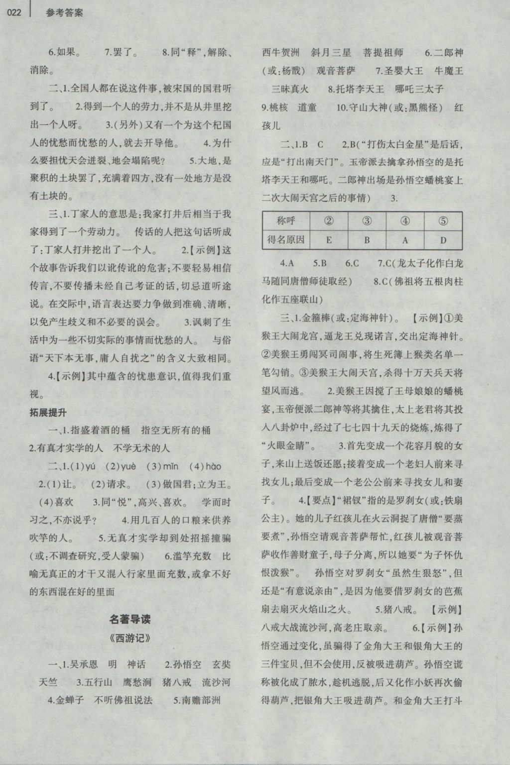 2016年基礎(chǔ)訓(xùn)練七年級語文上冊人教版僅限河南省使用大象出版社 參考答案第30頁