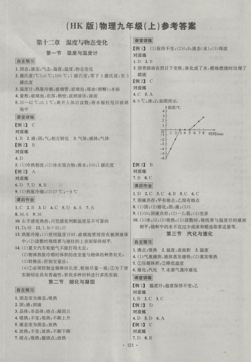 2016年優(yōu)學(xué)名師名題九年級(jí)物理上冊滬科版 參考答案第1頁