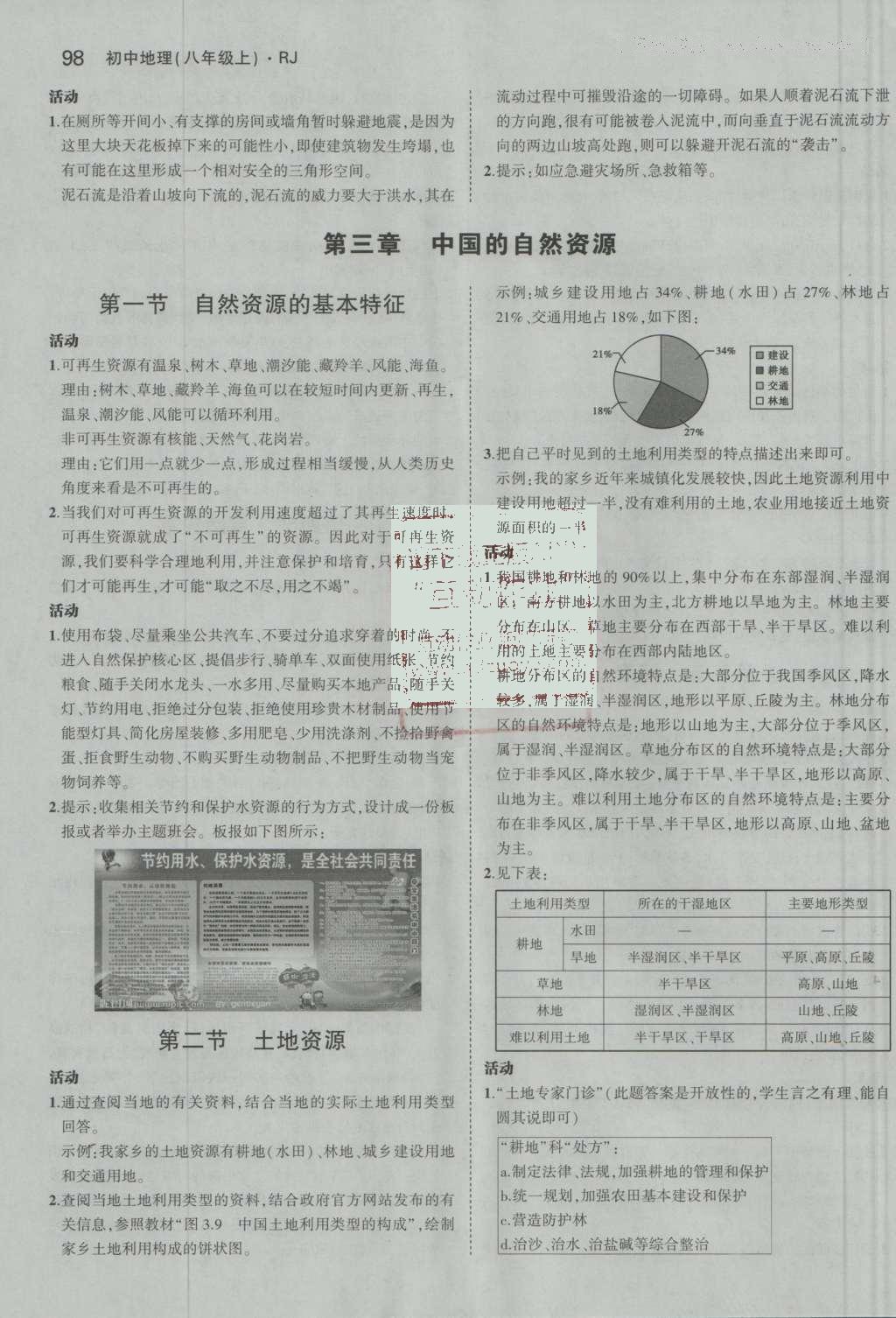 課本八年級(jí)地理上冊(cè)人教版 參考答案第24頁(yè)