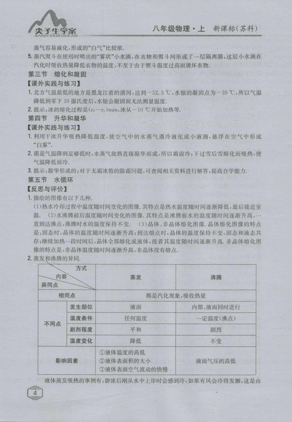 課本蘇科版八年級物理上冊 參考答案第3頁