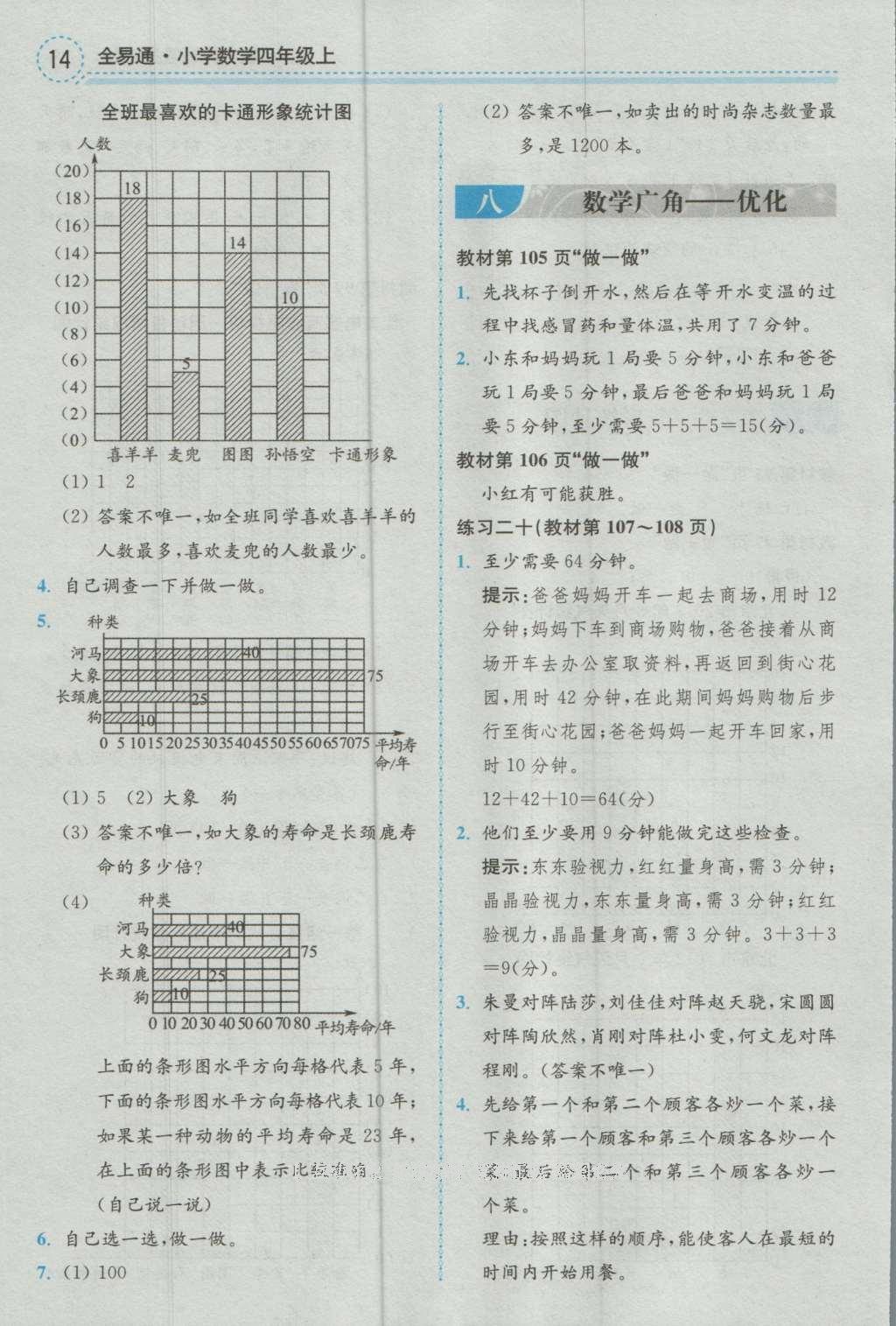 課本人教版四年級數(shù)學(xué)上冊 參考答案第14頁