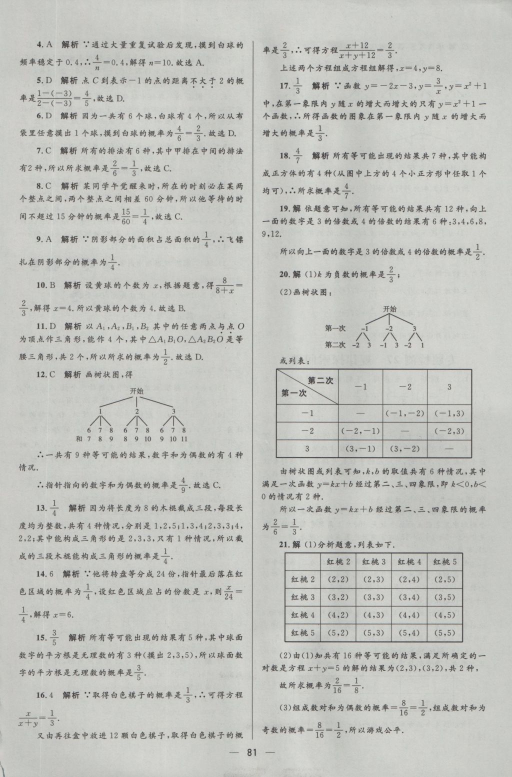 2017年中考高手?jǐn)?shù)學(xué) 參考答案第81頁(yè)