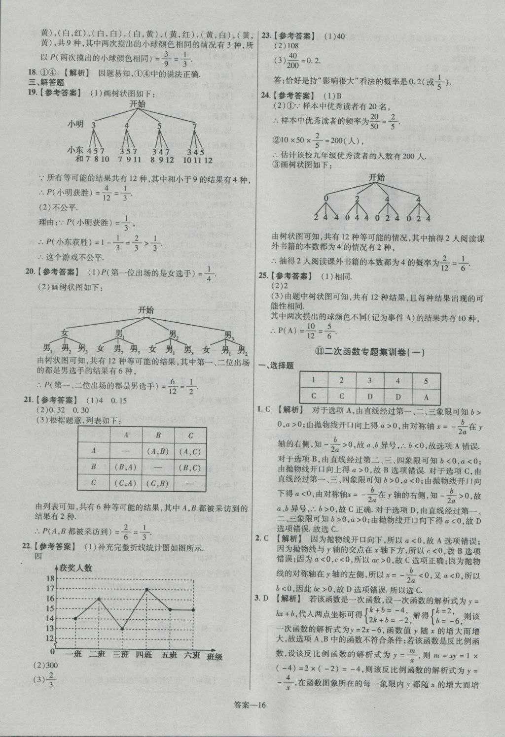 2017年金考卷福建中考45套匯編數(shù)學(xué) 參考答案第16頁