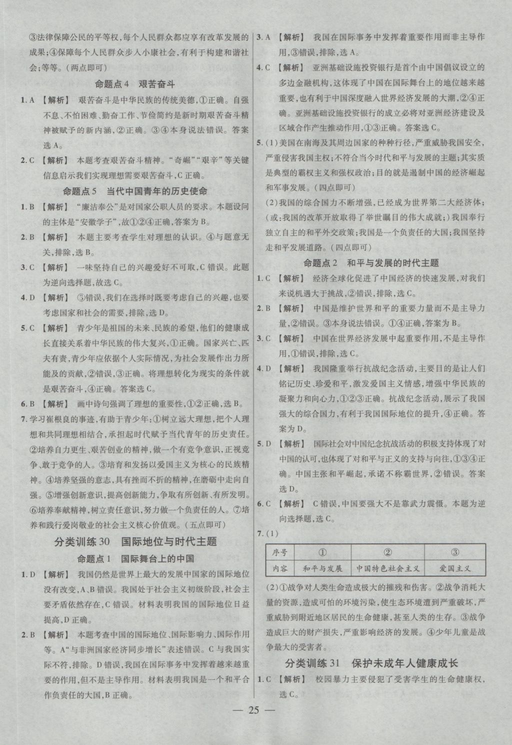 2017年金考卷全國各省市中考真題分類訓(xùn)練思想品德 參考答案第25頁