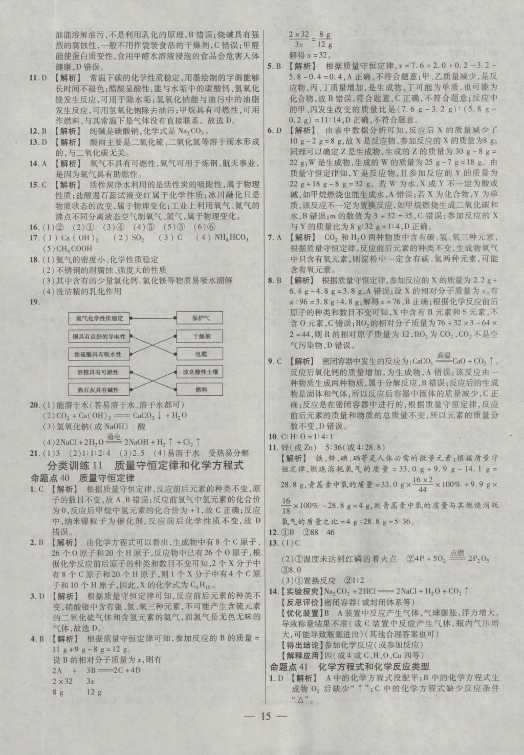 2017年金考卷全國(guó)各省市中考真題分類(lèi)訓(xùn)練化學(xué) 參考答案第15頁(yè)