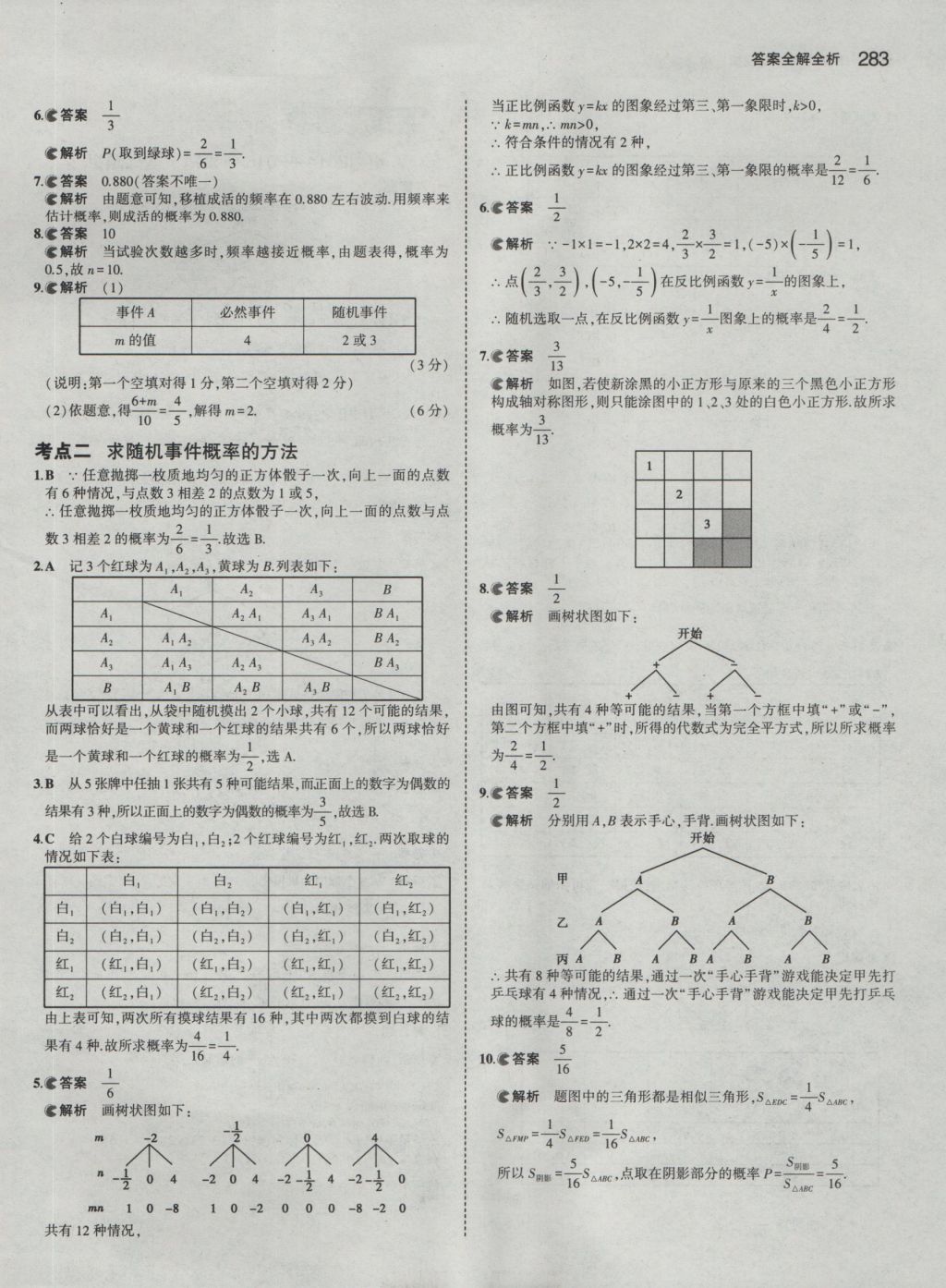 2017年5年中考3年模擬中考數(shù)學(xué) 參考答案第77頁(yè)