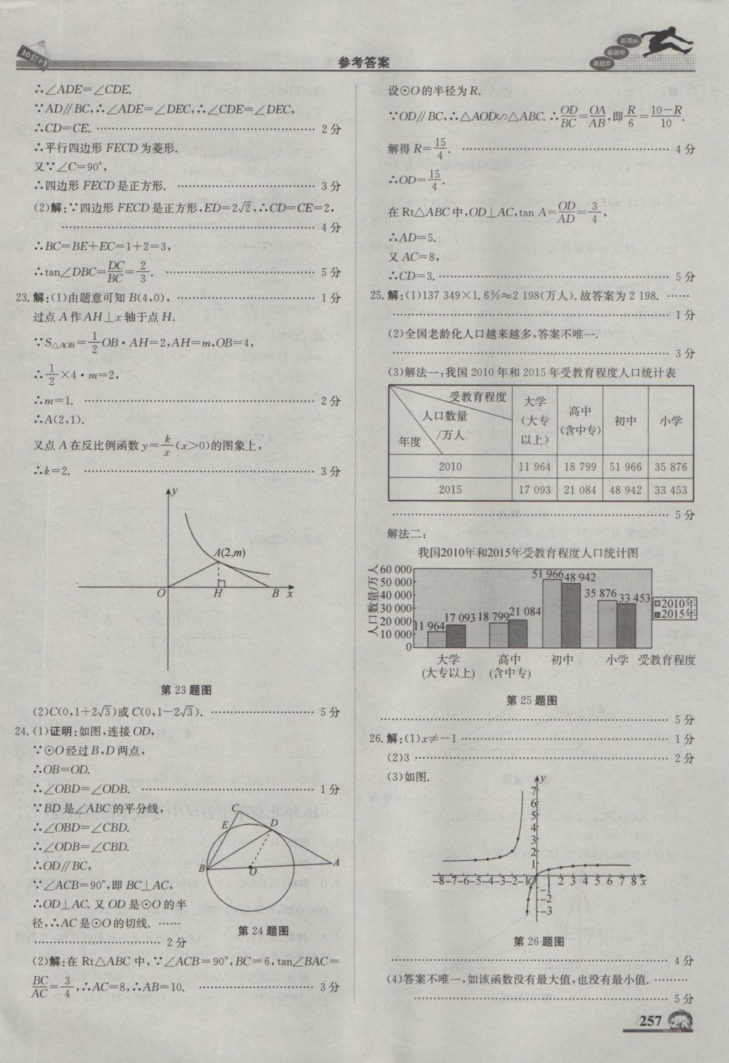 2017年中考模拟试题汇编数学北京专用 参考答案第67页