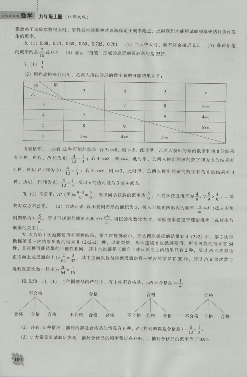 2016年新課程數(shù)學(xué)能力培養(yǎng)九年級(jí)上冊(cè)北師大版 參考答案第16頁(yè)