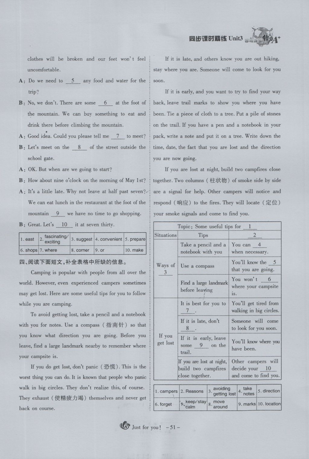 2016年蓉城課堂給力A加九年級(jí)英語(yǔ) Unit 3 Could you please tell me where the restroomsare第51頁(yè)