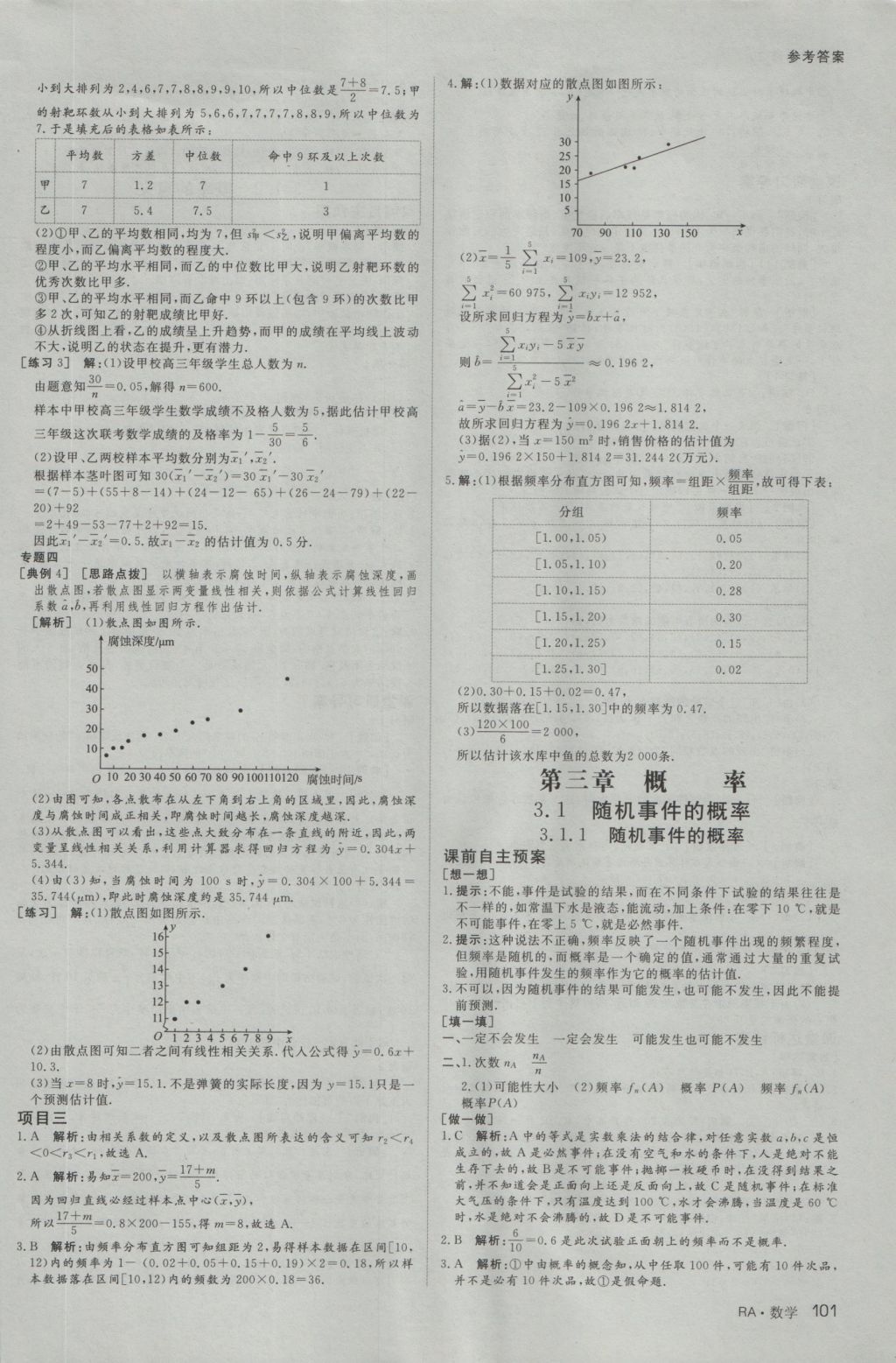 名師伴你行高中同步導(dǎo)學(xué)案數(shù)學(xué)必修3人教A版 參考答案第19頁