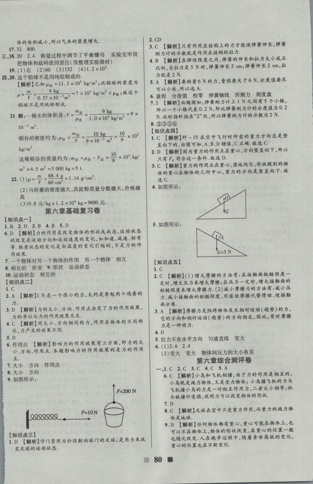 2016年優(yōu)加全能大考卷八年級物理上冊滬科版 參考答案第8頁