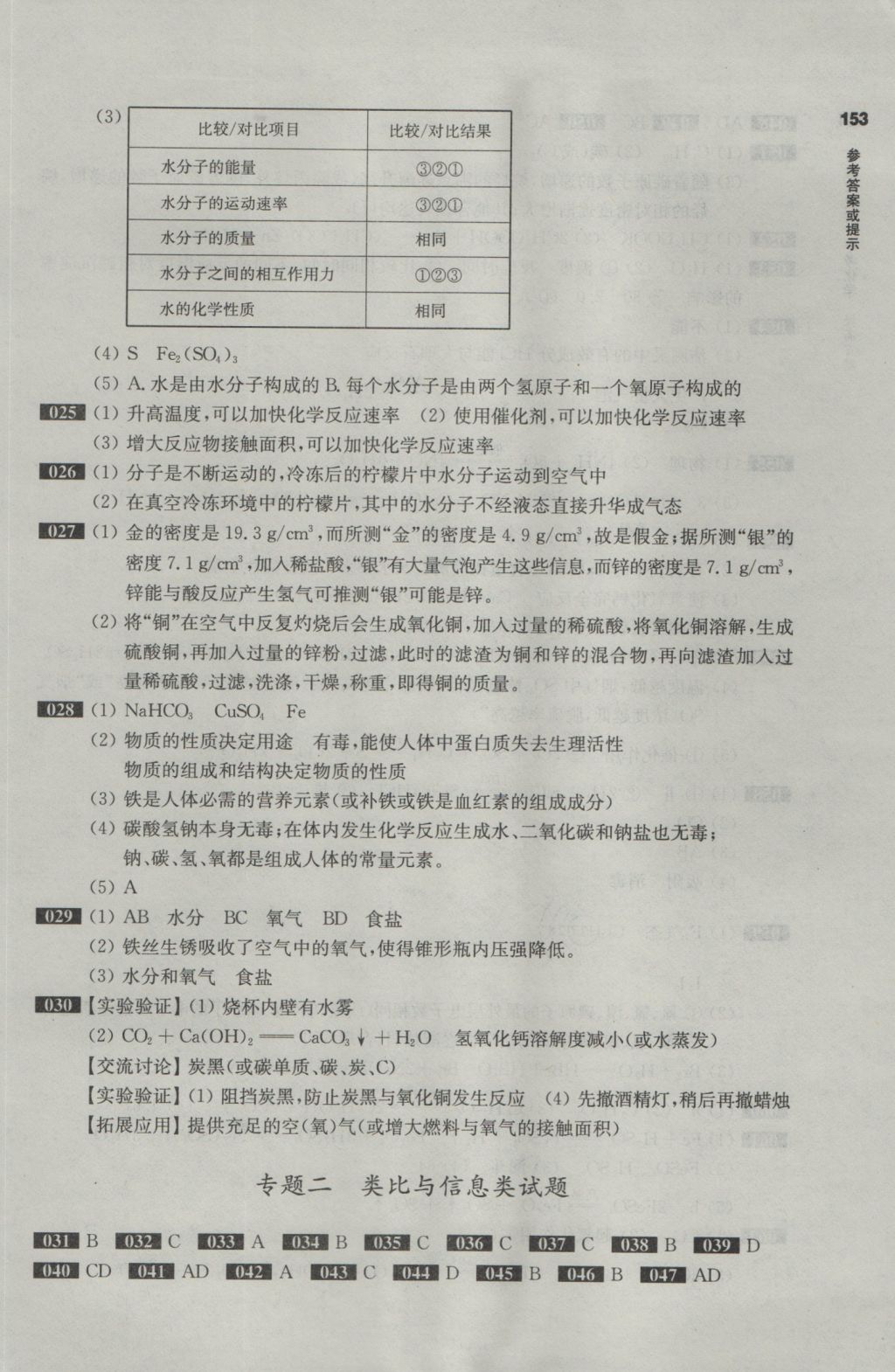 2017年百題大過關(guān)中考化學提高百題 參考答案第2頁