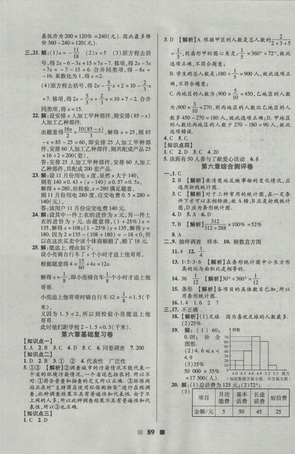 2016年優(yōu)加全能大考卷七年級(jí)數(shù)學(xué)上冊(cè)北師大版 參考答案第9頁(yè)