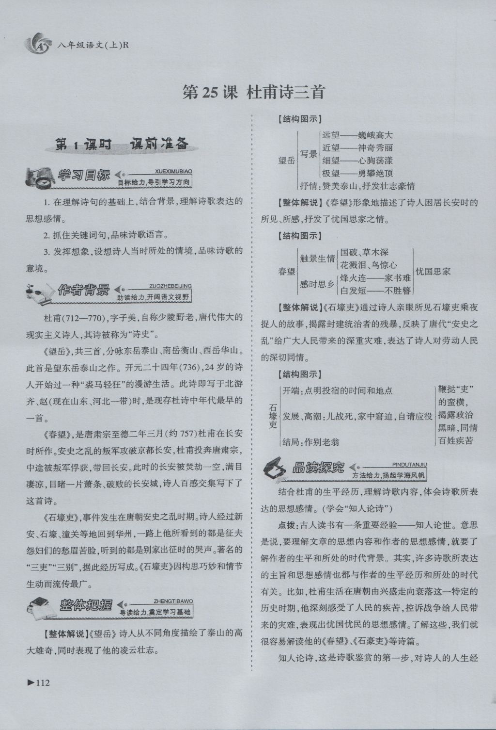 2016年蓉城课堂给力A加八年级语文上册 第五单元 古代文化第88页