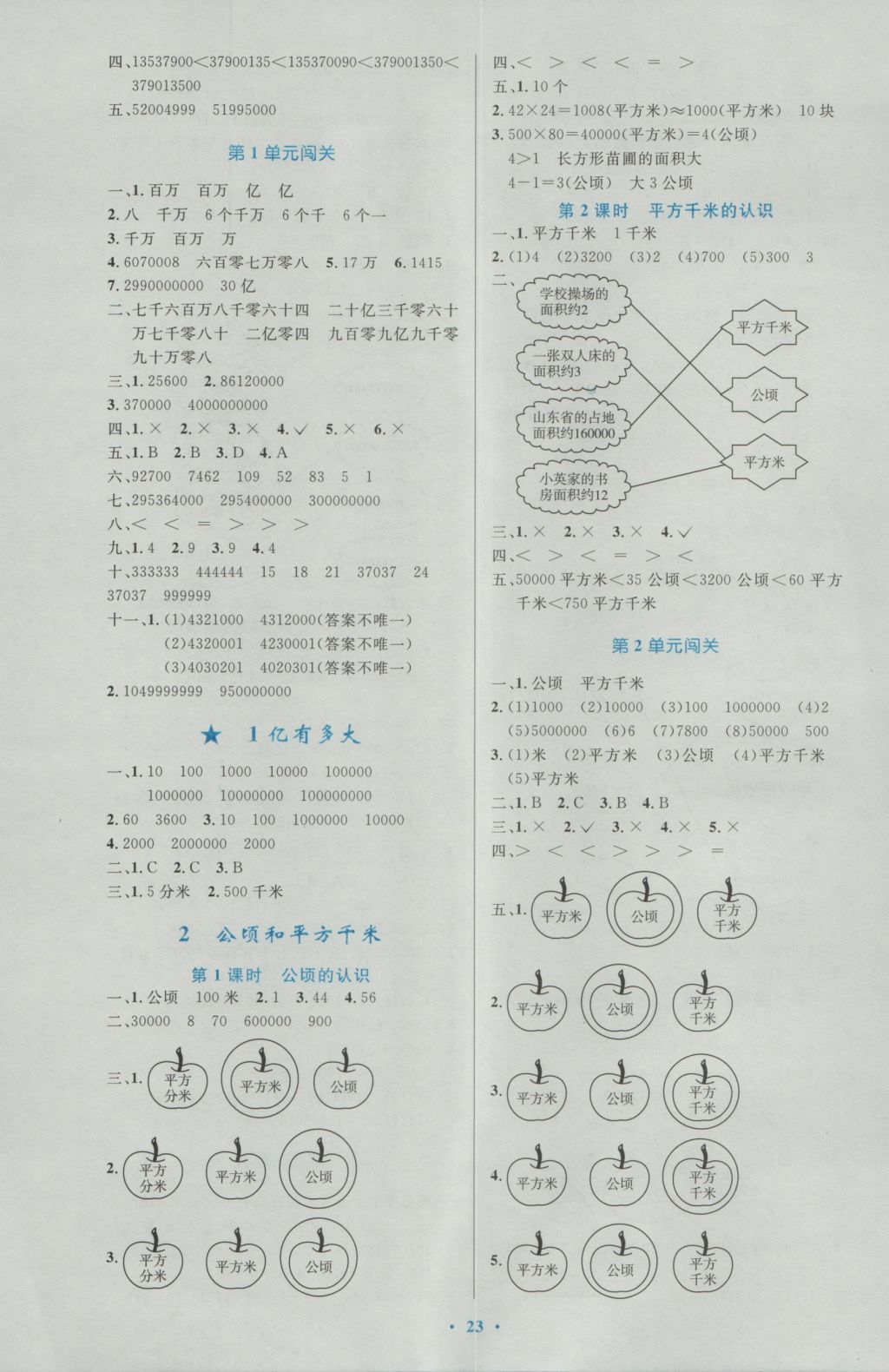 2016年小學(xué)同步測控優(yōu)化設(shè)計(jì)四年級數(shù)學(xué)上冊人教版 參考答案第3頁