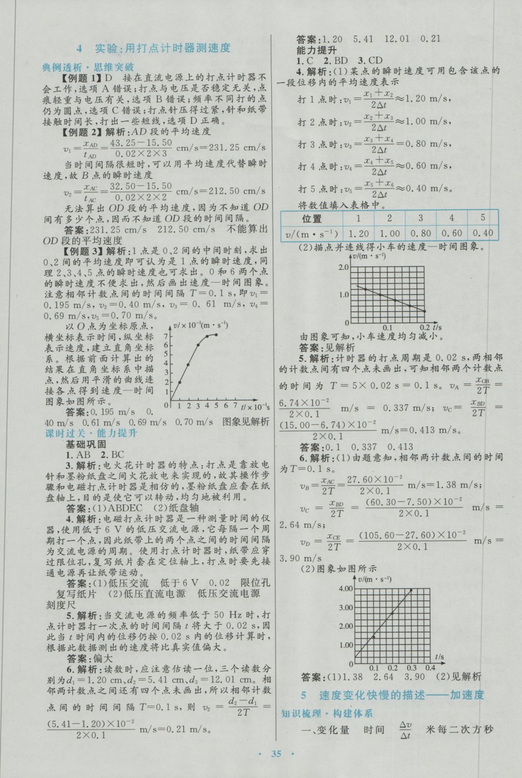 高中同步測(cè)控優(yōu)化設(shè)計(jì)物理必修1人教版 參考答案第3頁(yè)