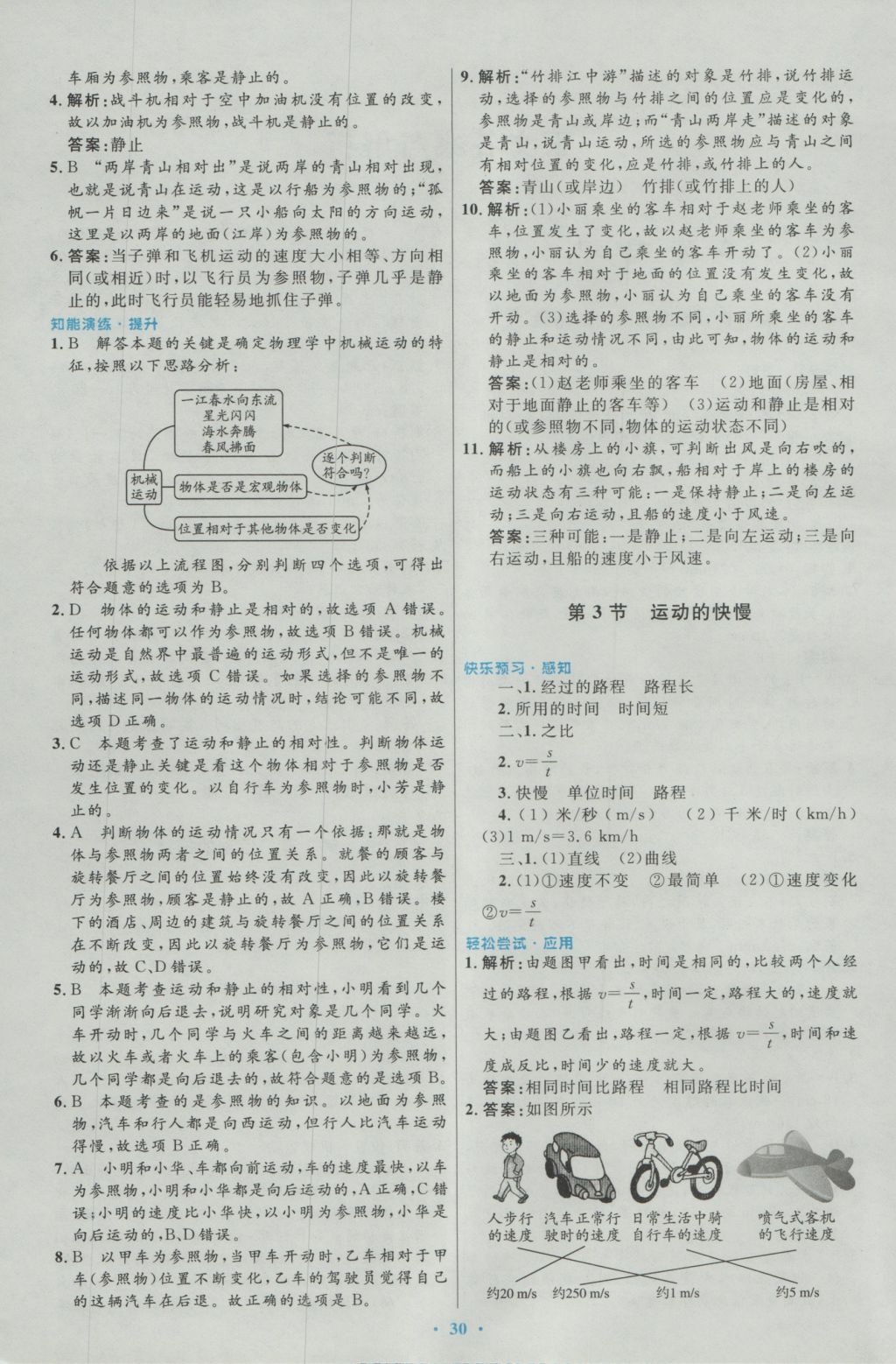 2016年初中同步测控优化设计八年级物理上册人教版 参考答案第2页