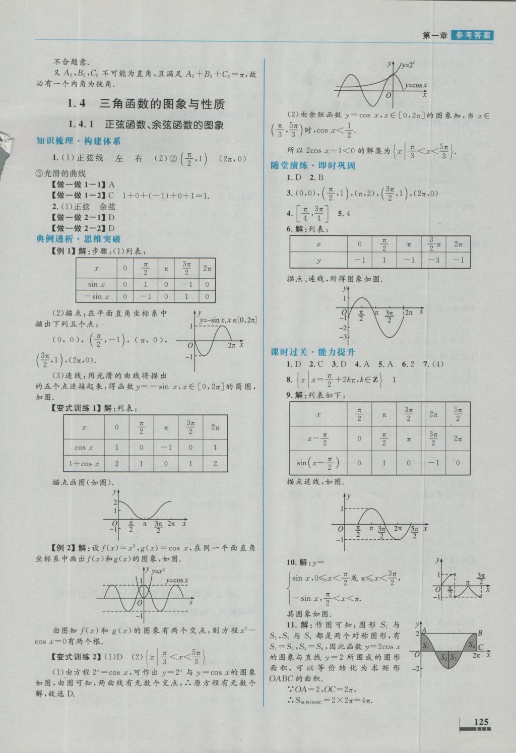 高中同步測(cè)控優(yōu)化設(shè)計(jì)數(shù)學(xué)必修4人教A版 參考答案第8頁