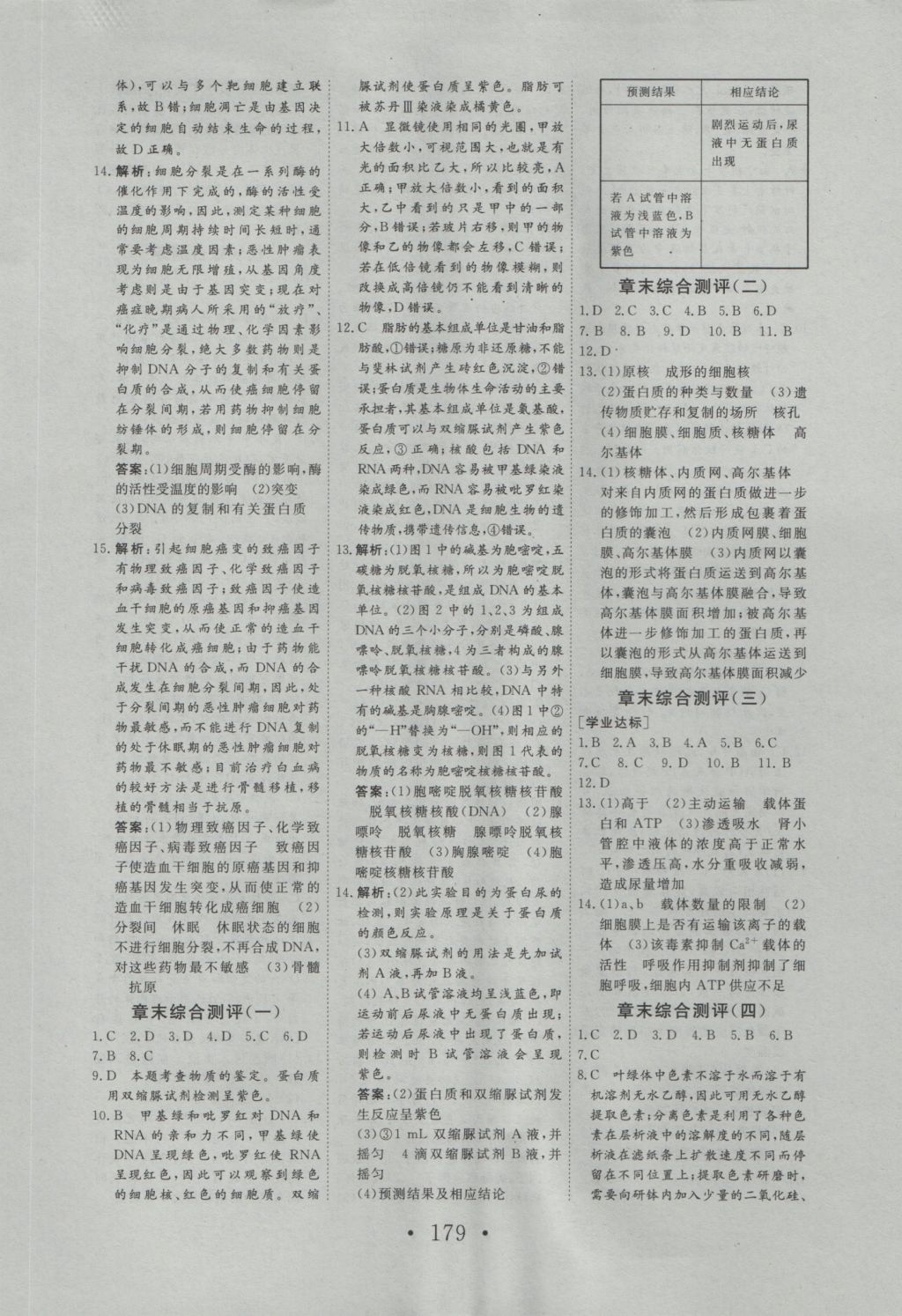 2016年高中新課標(biāo)學(xué)業(yè)質(zhì)量模塊測評生物必修1人教版 參考答案第23頁