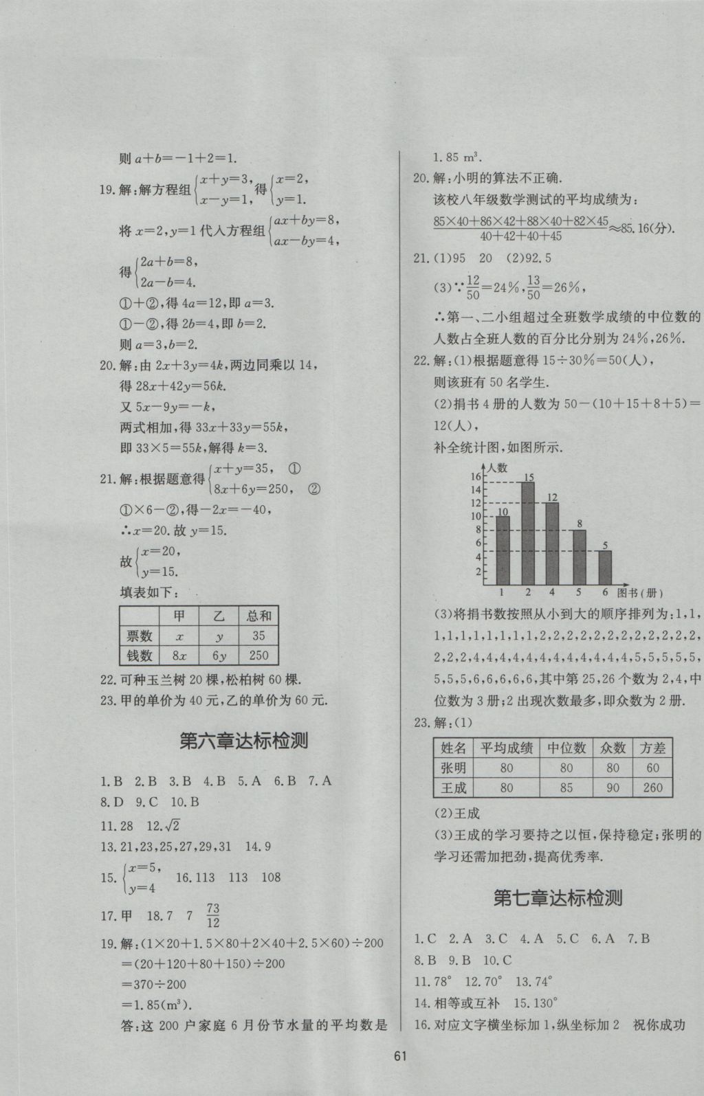 2016年新課程學(xué)習(xí)與檢測八年級數(shù)學(xué)上冊 參考答案第29頁