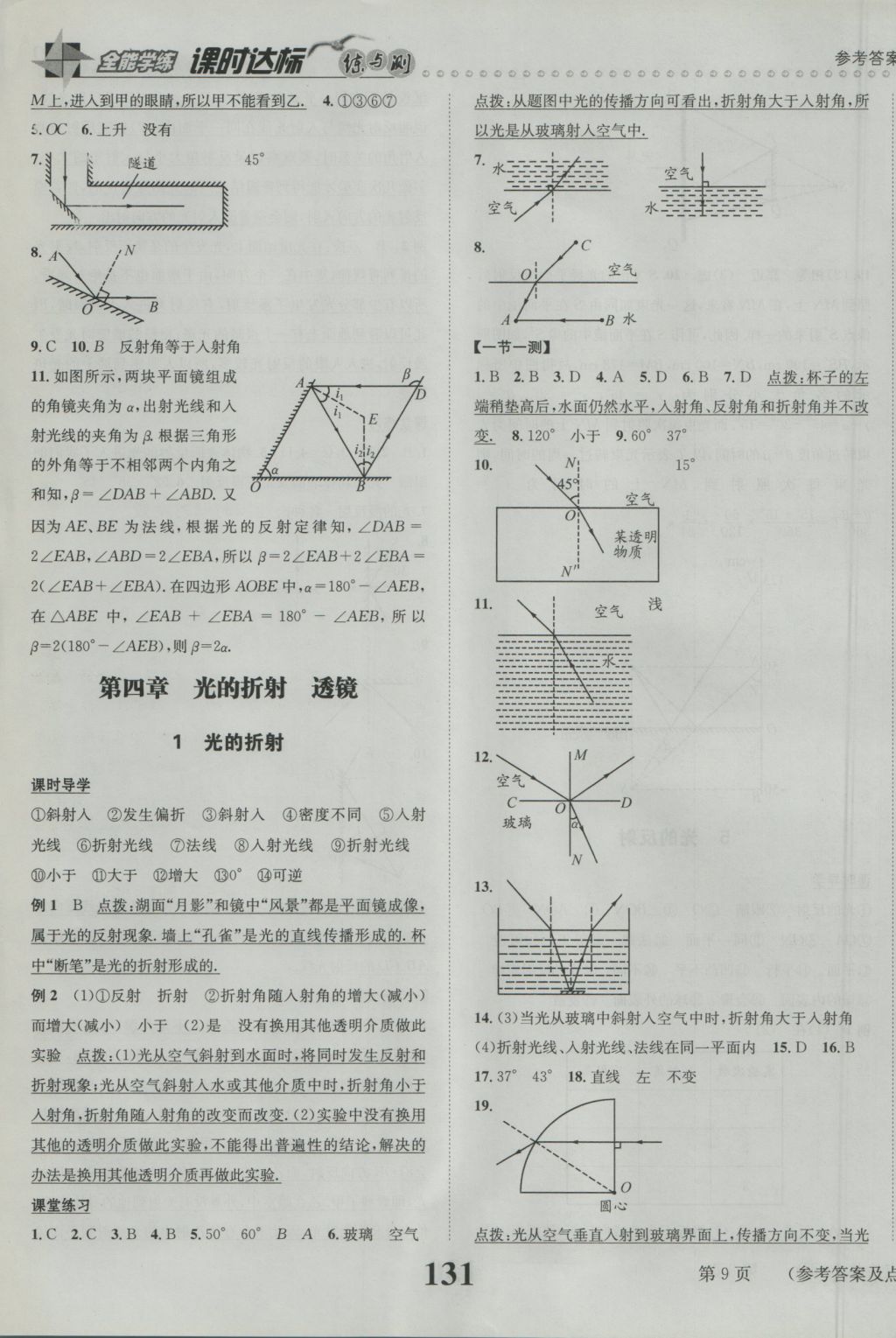 2016年課時(shí)達(dá)標(biāo)練與測(cè)八年級(jí)物理上冊(cè)蘇科版 參考答案第11頁(yè)