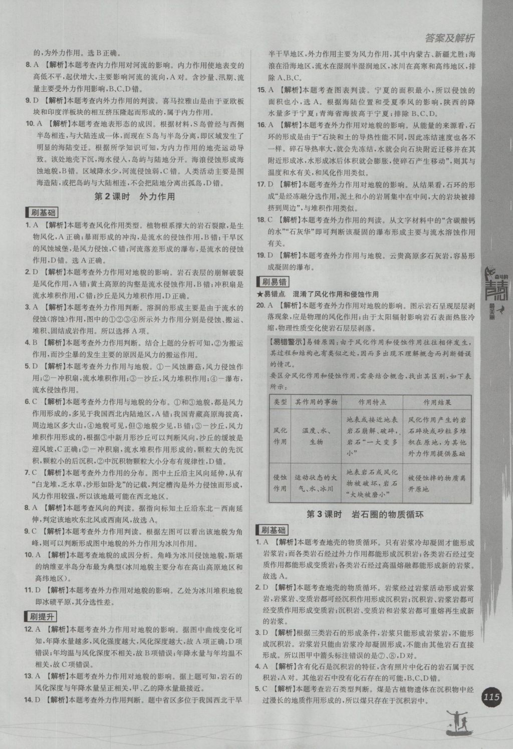 2016年高中必刷題地理必修1人教版 參考答案第31頁(yè)