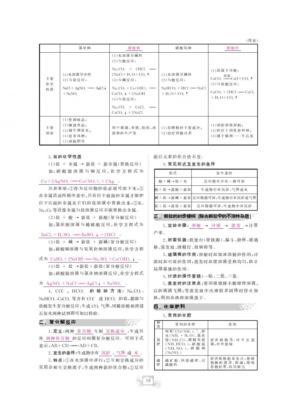 2017年芝麻開花中考方略化學(xué) 參考答案第61頁