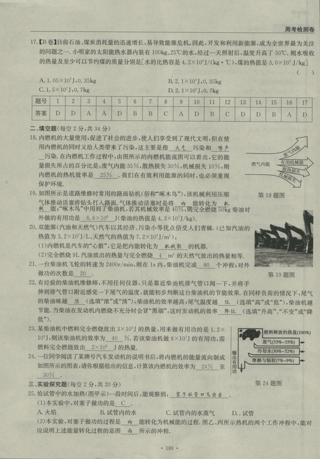 2016年物理風(fēng)向標(biāo)九年級(jí)全一冊(cè) 周考檢測(cè)卷第11頁(yè)