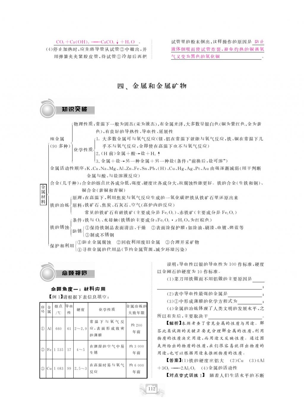 2017年芝麻開花中考方略化學(xué) 參考答案第115頁