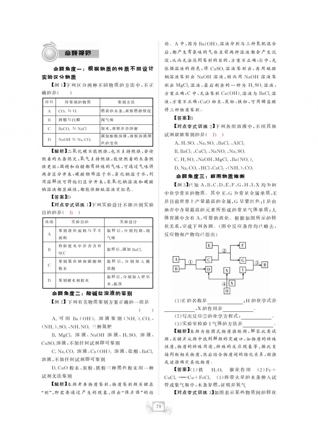 2017年芝麻開(kāi)花中考方略化學(xué) 參考答案第82頁(yè)