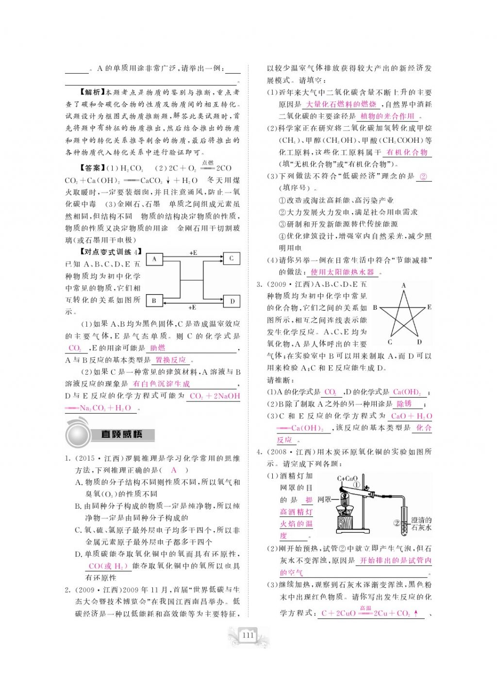 2017年芝麻開(kāi)花中考方略化學(xué) 參考答案第114頁(yè)