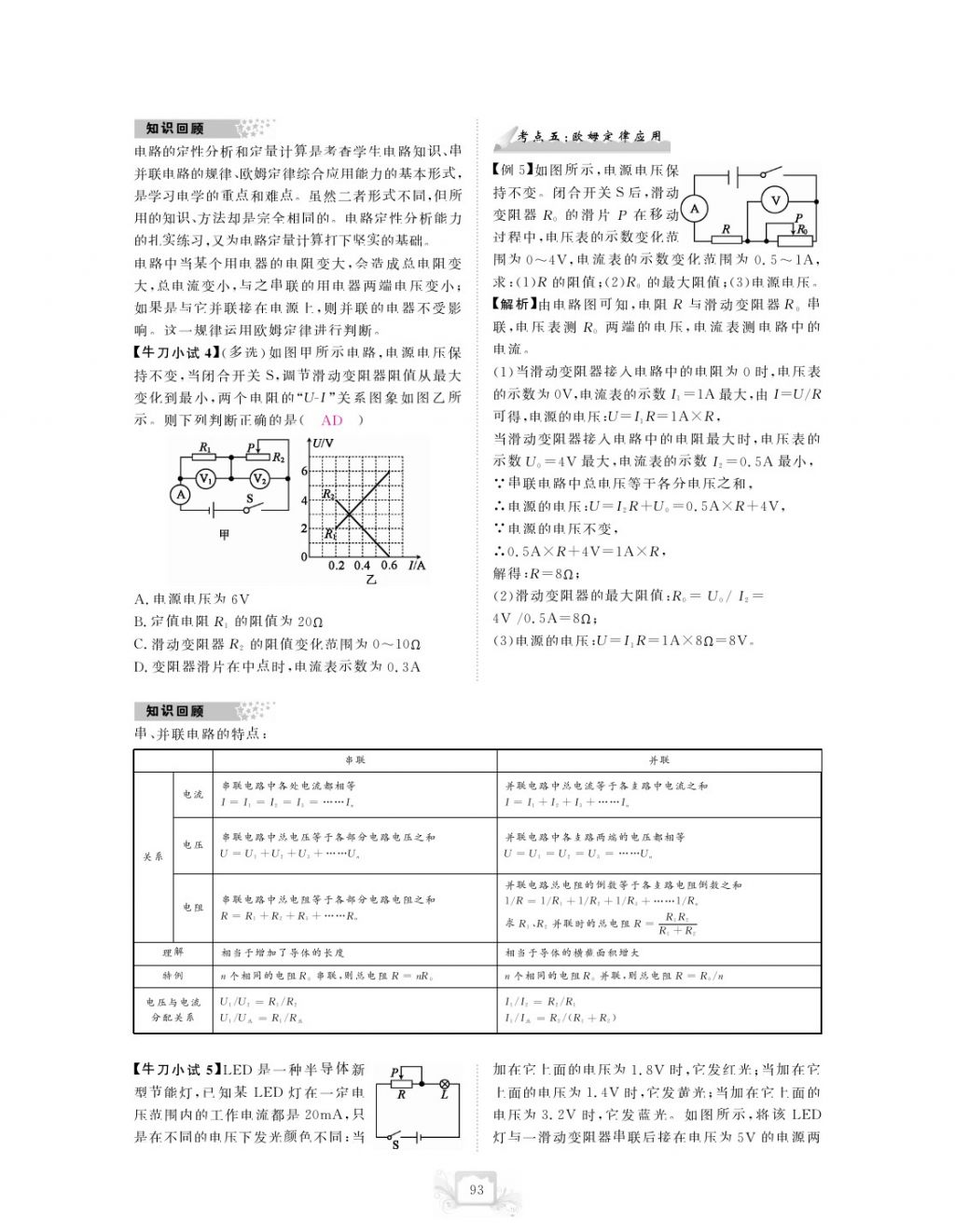 2017年芝麻開花中考方略物理 參考答案第96頁(yè)