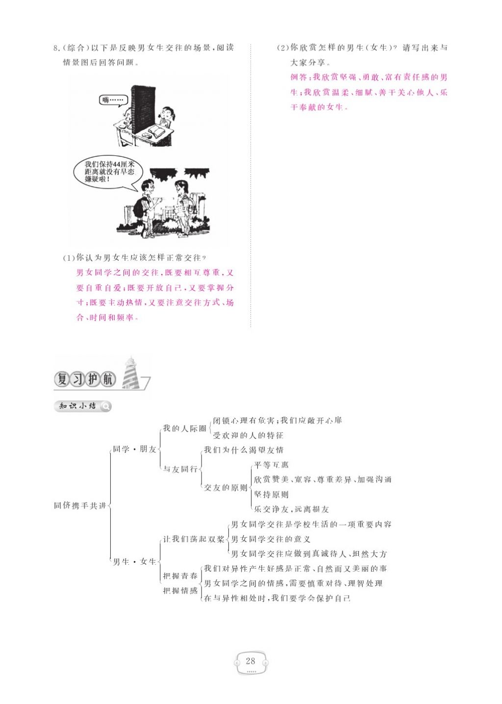 2015領(lǐng)航新課標(biāo)練習(xí)冊八年級思想品德上冊人教版 參考答案第32頁