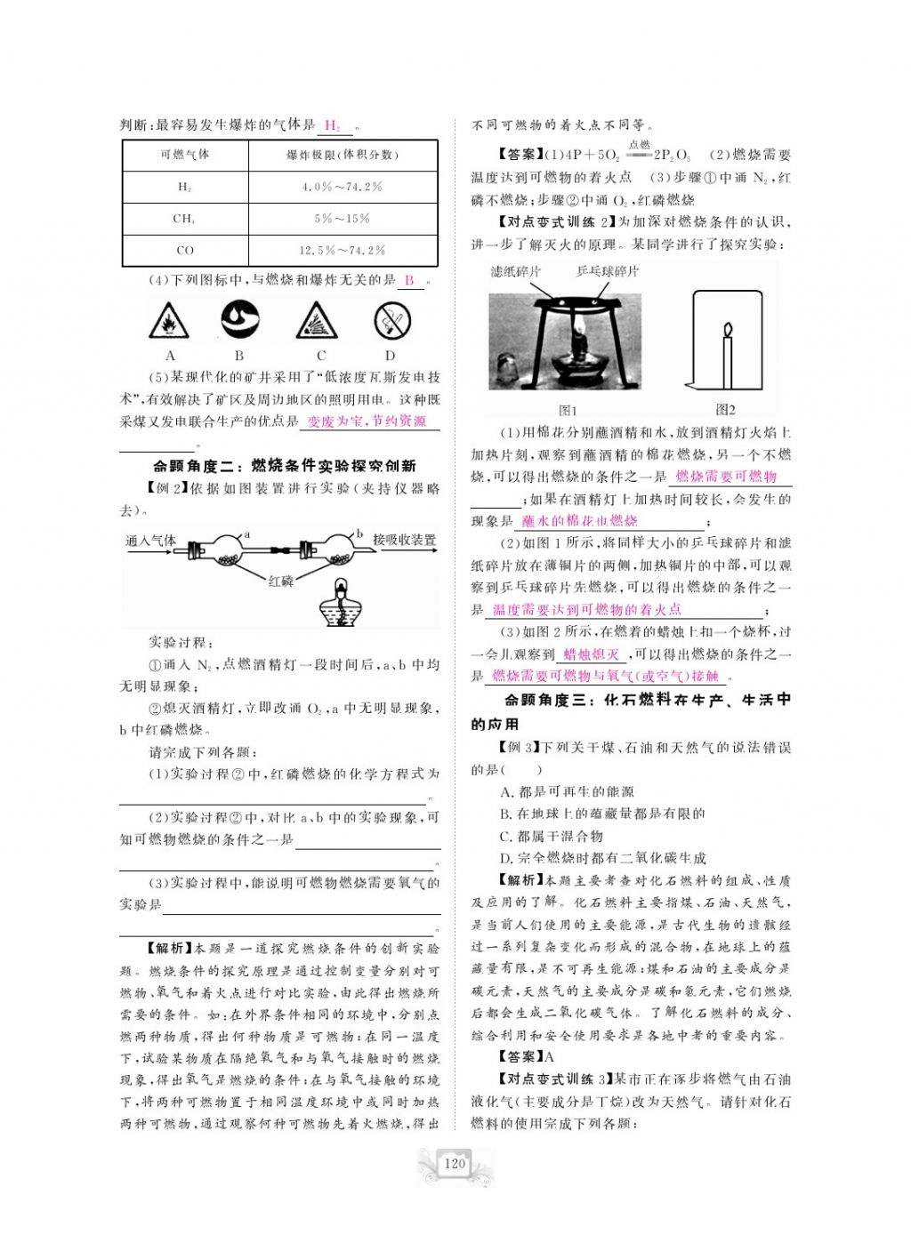 2017年芝麻開(kāi)花中考方略化學(xué) 參考答案第123頁(yè)