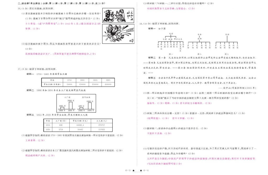 2017年芝麻開(kāi)花中考方略歷史 參考答案第171頁(yè)