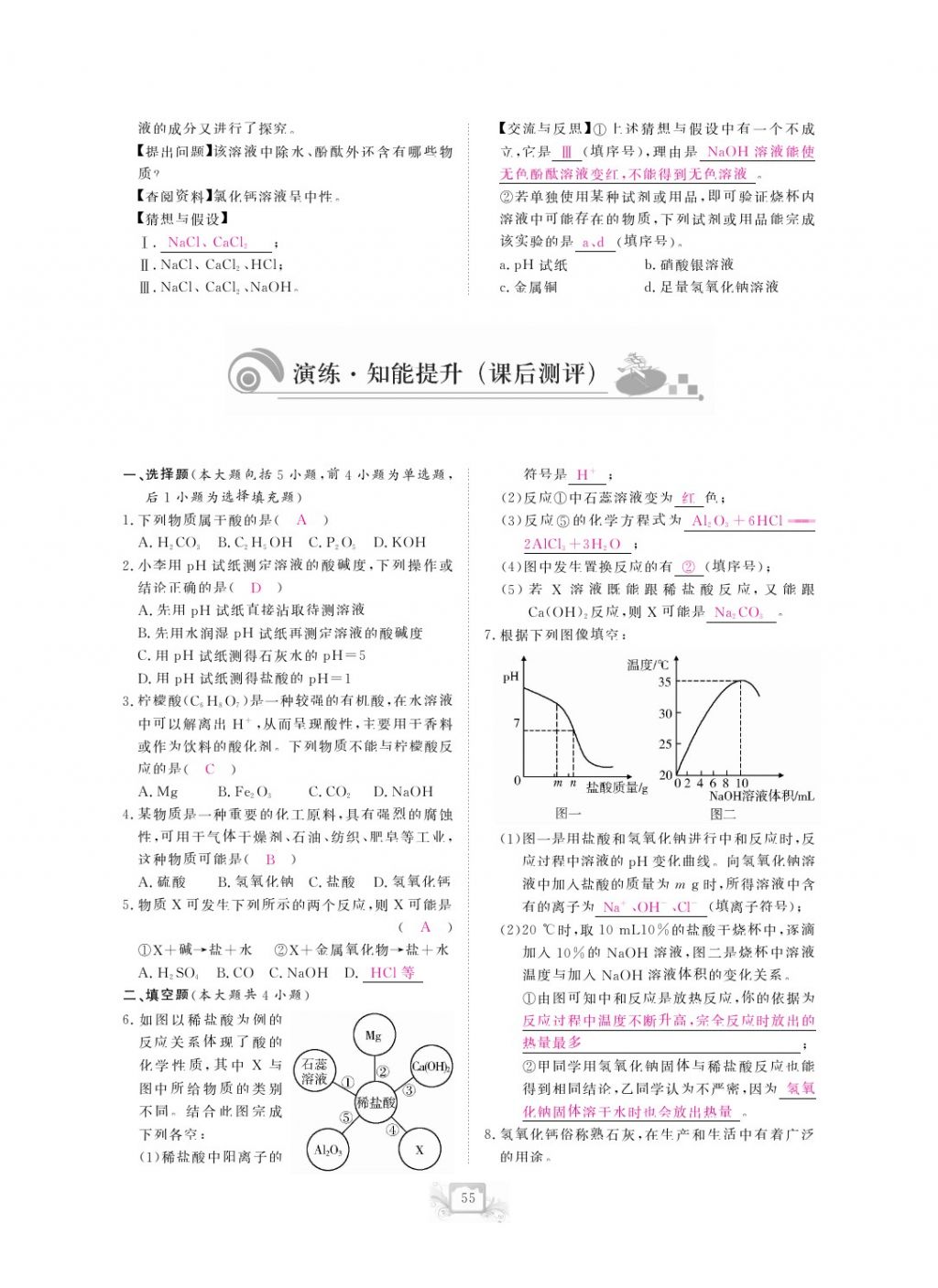 2017年芝麻開花中考方略化學(xué) 參考答案第58頁