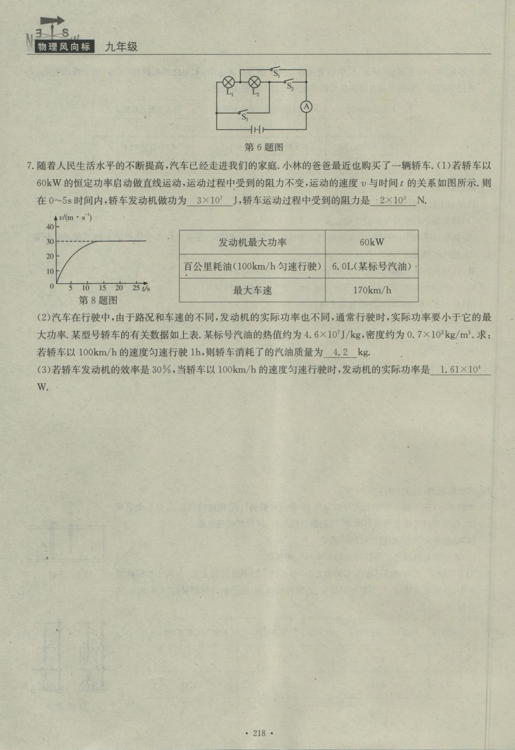 2016年物理風(fēng)向標(biāo)九年級(jí)全一冊(cè) 周考檢測(cè)卷第40頁(yè)