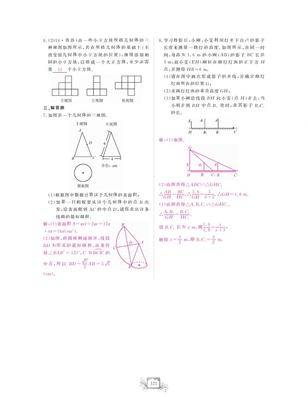 2017年芝麻開花中考方略數(shù)學 參考答案第124頁