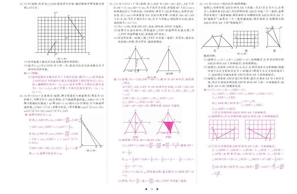 2017年芝麻开花中考方略数学 参考答案第253页